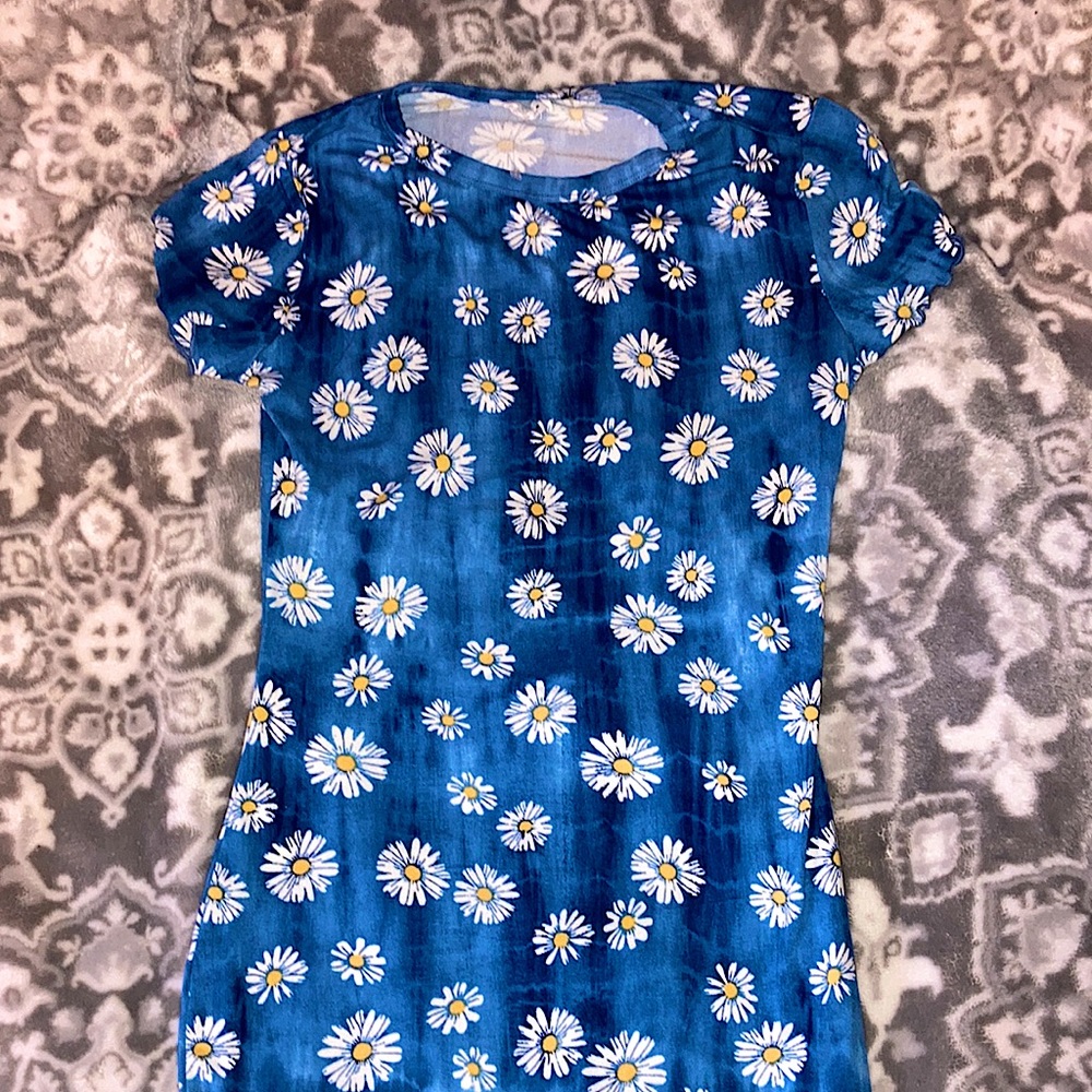 Blue sunflower dress, bought from rue 21, super casual!